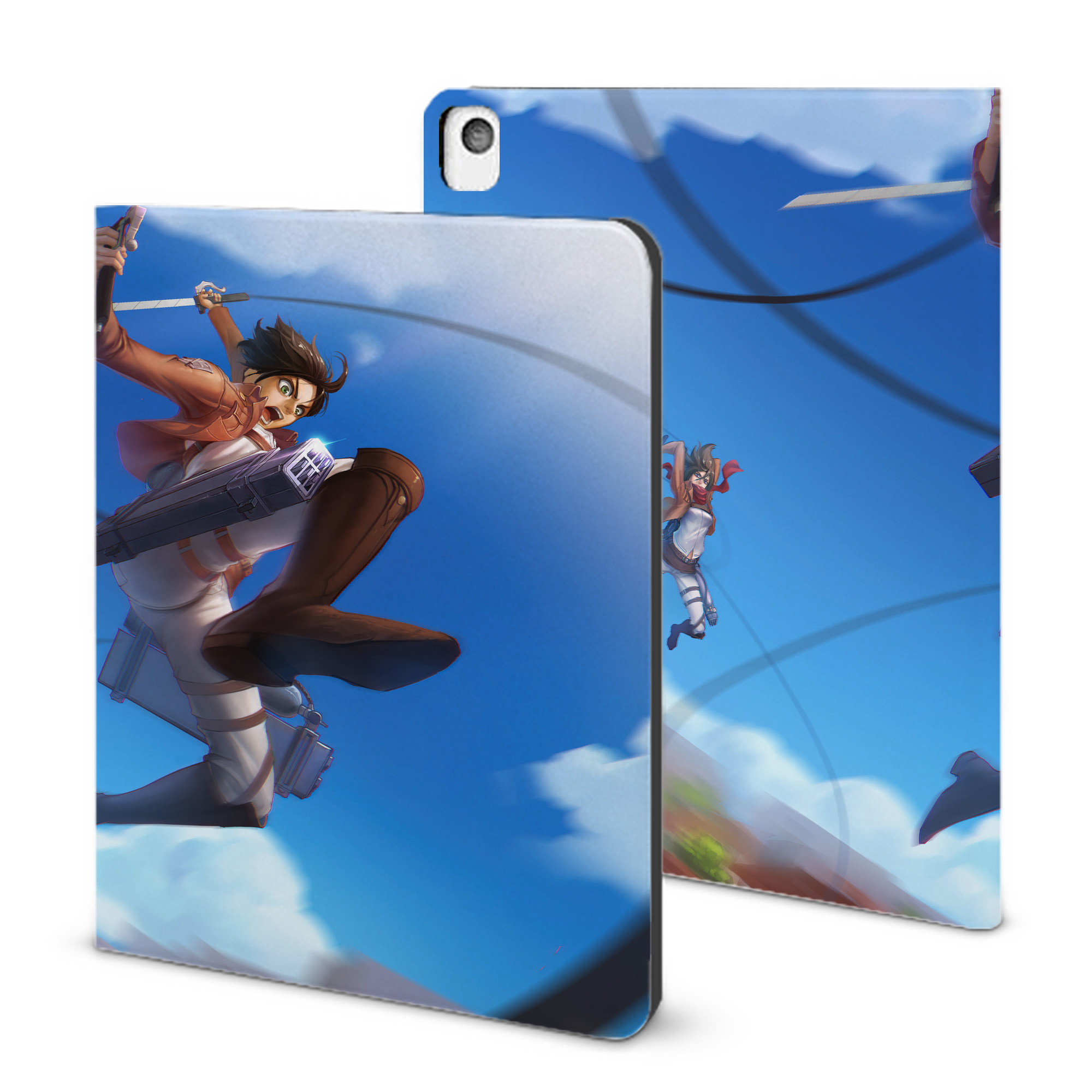 （画像用） 進撃の巨人 Attack on Titan IPadケース ペンホルダー付き ブックスタイルデザイン
